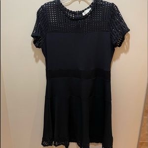 Worn once! Black MK dress. A-line lattice at the top/bottom